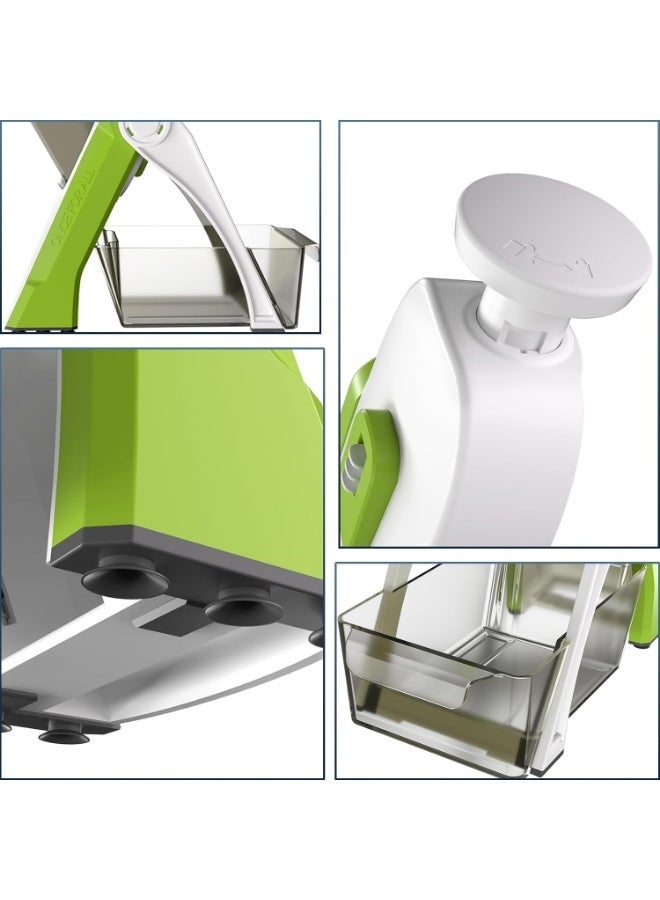 Reko Mandoline Vegetable Slicer, Veg Chopper with 4 Cutter Modes Adjustable Thicknesses - Multicolor - Image 2